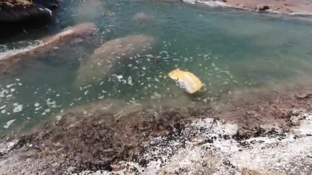 Water Pollution Shek Hong Kong Garbage South China Sea — 비디오