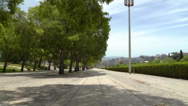 Park Eduardo Vii Occupies Area Hectares Acres North Avenida Liberdade — Vídeo de Stock