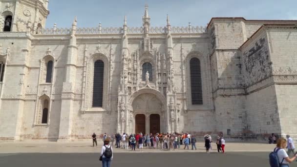 Jeronimos Monastery One Most Prominent Examples Portuguese Late Gothic Manueline — Vídeo de Stock