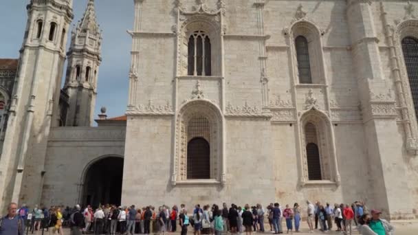 Jeronimos Monastery One Most Decorative Churches Portugal — Stockvideo