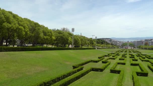 Park Eduardo Vii Located Hill Park Has Formal Garden Design — Vídeo de Stock