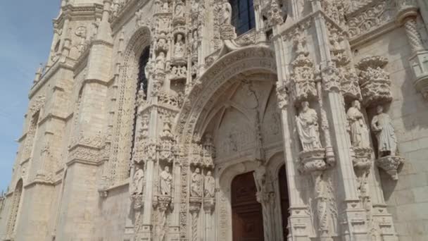 Jeronimos Monastery Most Impressive Symbol Portugal Power Wealth Age Discovery — Stock video