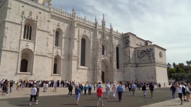 Jeronimos Monastery Notable Work Architecture Became Part Portuguese Identity Culture — Vídeo de stock