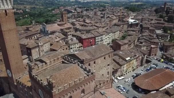 Drone Establishing Shot Italian Village Drone Tuscany Traditional Italian Village — Stockvideo