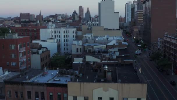 Early Morning Tilt Street 125Th Street Harlem Nyc — Stockvideo