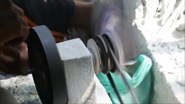 Gemstones Drill Mineral Process Cut Gem Material Slow Motion Video — ストック動画