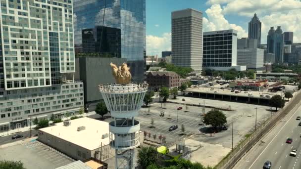 Aerial View 1996 Olympic Torch Atlanta — Wideo stockowe