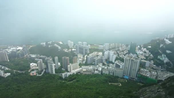 Hong Kong Daki Aberdeen Şehrinin Hava Görüntüsü — Stok video