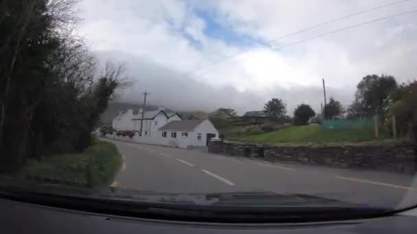 Car Drives Another Winding Roads Countryside Ireland Gopro Time Lapse — стоковое видео