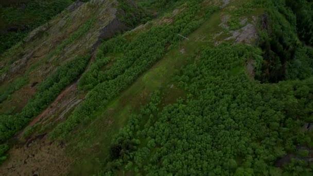 Foto Reveladora Aérea Paisaje Dramático Norte Noruega Helgeland Nordland — Vídeos de Stock