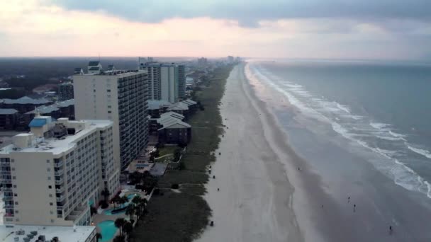 Sunrise Aerial Beach North Myrtle Beach South Carolina — Wideo stockowe