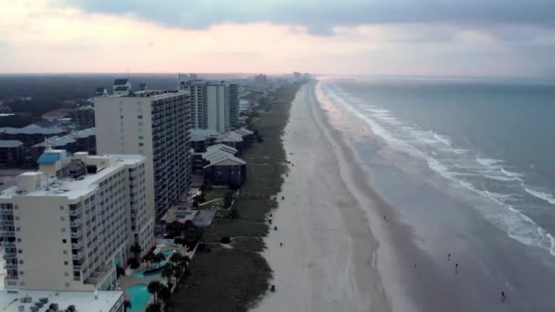 Sunrise Aerial Beach North Myrtle Beach South Carolina — ストック動画