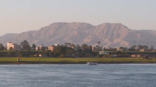 Timelapse Feluccas Nile River Sunset Luxor Egypt — стокове відео