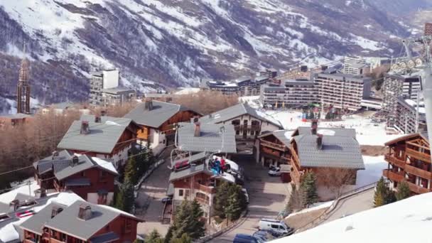 Les Menuires Ski Resort Belleville Valley Les Trois Valles Saint — стоковое видео