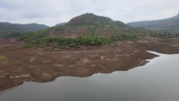 Lonavala Rainy Season View Hill Station River Drone Shot Bird — Video Stock