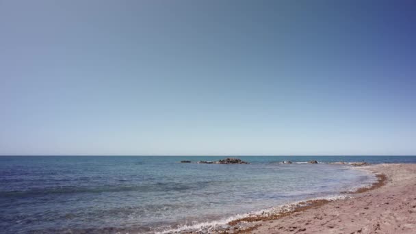 Empty Beach Mijas Costa Andalusia Spain — Stok video