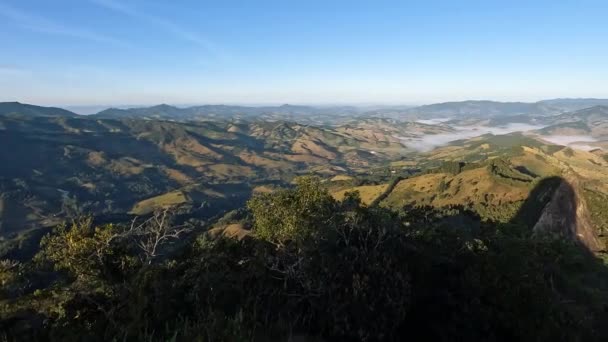 Geciken Tepeler 360 Derece Geniş Açılı Drone Görüntüsü — Stok video