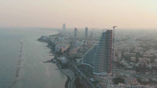 Limassol Chipre Durante Pôr Sol — Vídeo de Stock