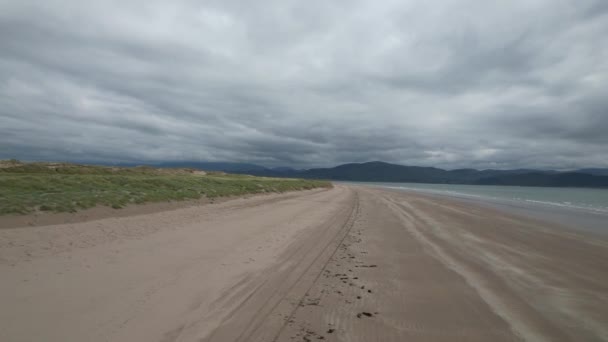 Inch Plaża Półwysep Dingle Irlandia Drone Widok Lotu Ptaka — Wideo stockowe