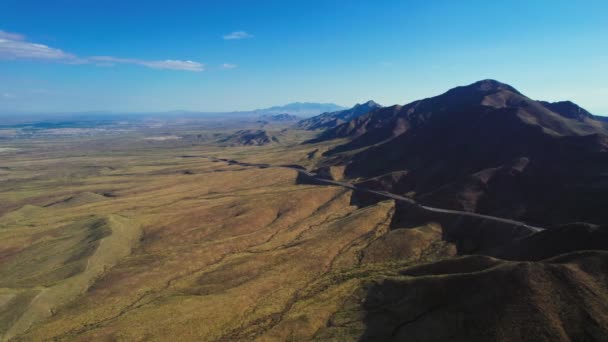 Transmountain Road Franklin Mountains State Park Paso Texas Aerial Drone — Vídeo de Stock