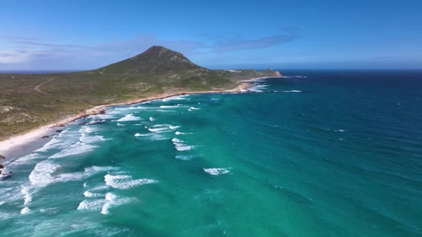Beautiful Aerial Drone Shot Cape Good Hope Cape Point National — Stockvideo