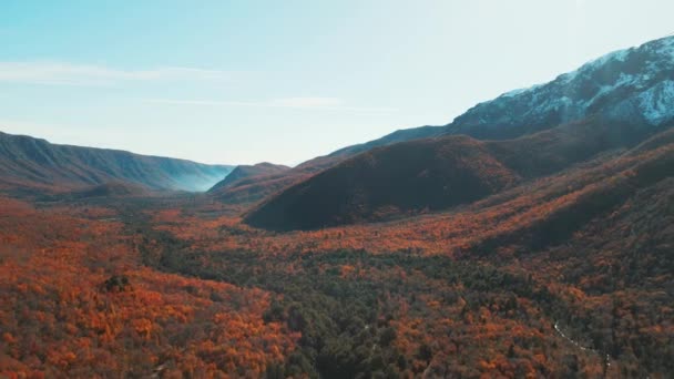 Aerial View Chiles National Park Some Snowy Mountains Right — Vídeos de Stock