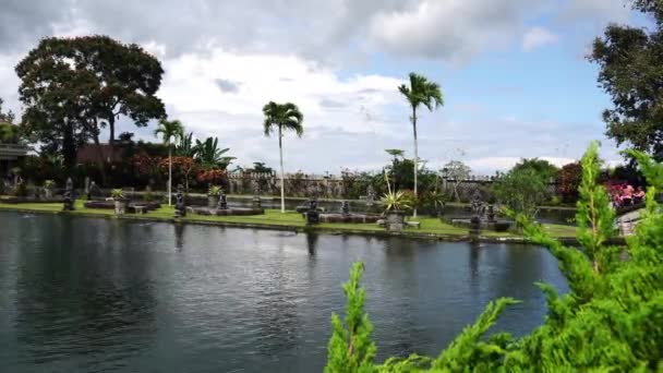 Tirta Gangga Bali Island Indonesia Former Royal Palace Gardens Spiritual — Wideo stockowe