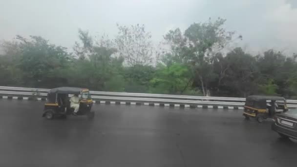 Lonavla Highway Bus Window View Mumbai Pune Express Way View — Videoclip de stoc
