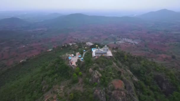 Hindu Temple 360 Drone Shot Top Wide Bird Eye View — Stockvideo