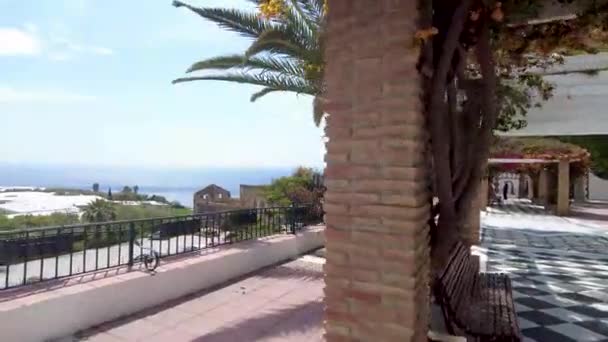 Nice View Mediterranean Sea Balcon Maro Spain Car Park Balcony — Vídeo de Stock