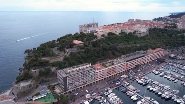Monte Carlo Monaco Vue Aérienne Des Bâtiments Vieille Ville Des — Video