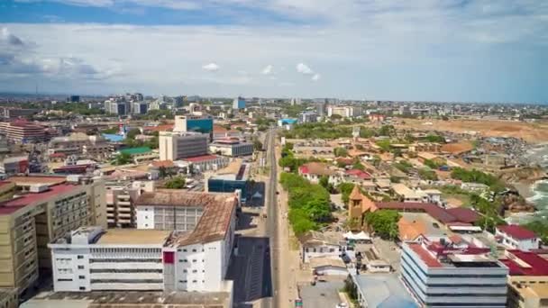 Calendário Fluxo Tráfego Accra Central Gana África — Vídeo de Stock