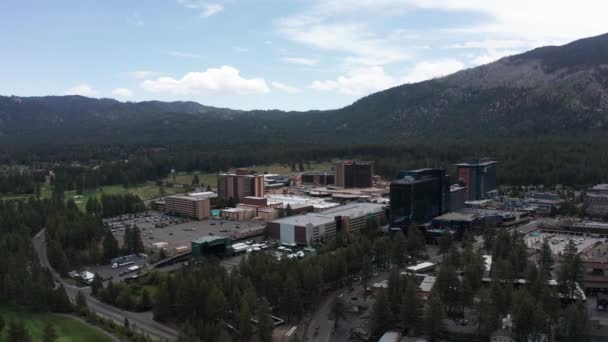 Vue Aérienne Panoramique Des Casinos Stateline Nevada Long Des Rives — Video