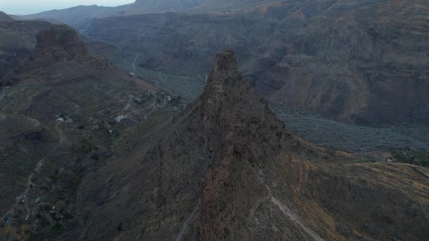 Ansite Fortress Wonderful Aerial Shot Ansite Fortress Island Gran Canaria — Vídeo de Stock