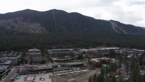 Wide Aerial Shot Heavenly Ski Resort South Lake Tahoe Summer — Stok Video