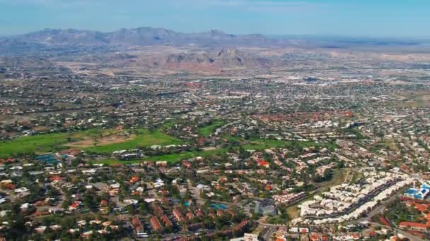 West Paso Texas Usa Aerial Drone Shot Famous Mexico Bordertown — стокове відео