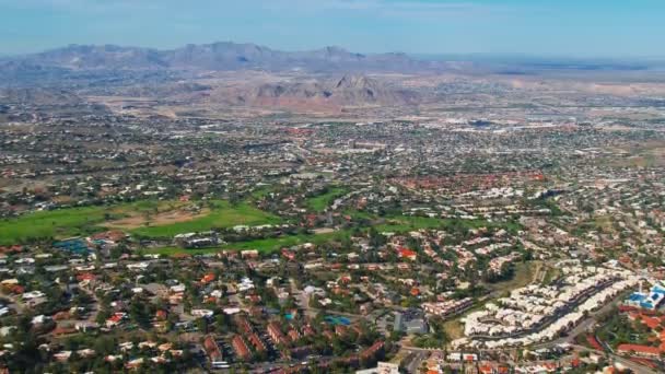 West Paso Texas Usa Letecký Drone Shot Famous Mexico Bordertown — Stock video