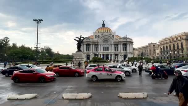 Timelapse Just Front Bellas Artes Palace Downtown Mexico City — Stockvideo