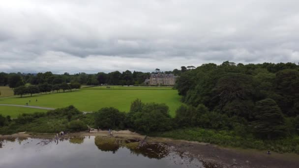 Muckross House Gardens Ring Kerry Ireland Drone Aerial View Lake — Stockvideo