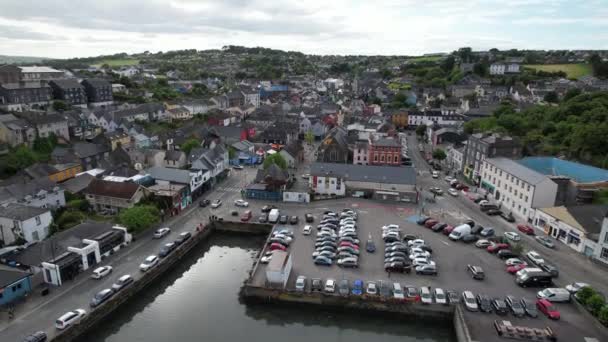 Kinsale Town Centre Κομητεία Cork Ιρλανδία Drone Εναέρια Άποψη — Αρχείο Βίντεο