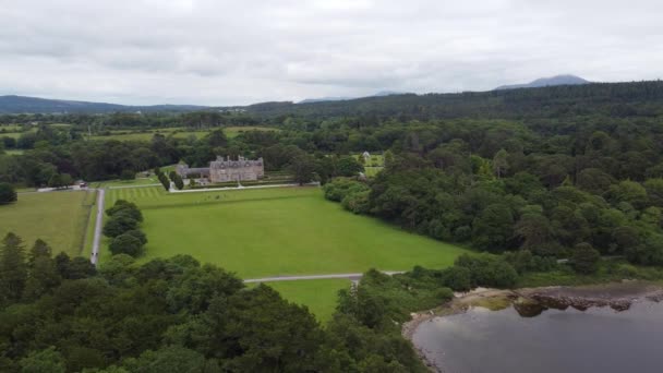 Muckross House Gardens Ring Kerry Ireland Drone Aerial Panning — Stockvideo