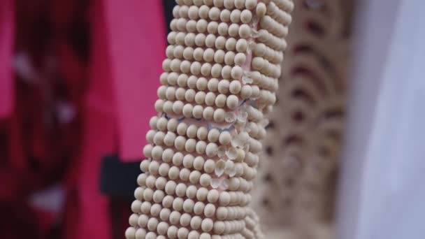 Close Details Beans Smashed Sagicho Matsuri Float — стокове відео