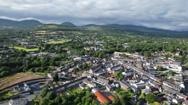 Kenmare County Kerry Ireland Panning Drone Aerial View — Stockvideo