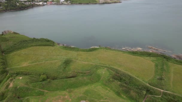 Charles Fort Kinsale Ireland Pull Back Drone Aerial Reverse Reveal — Vídeo de Stock