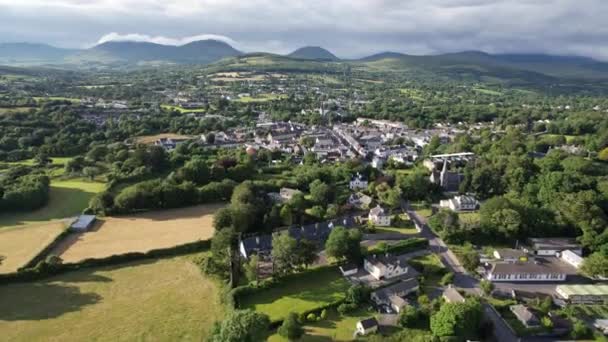 Kenmare County Kerry Ireland Rising Drone Aerial View Summer — Stockvideo
