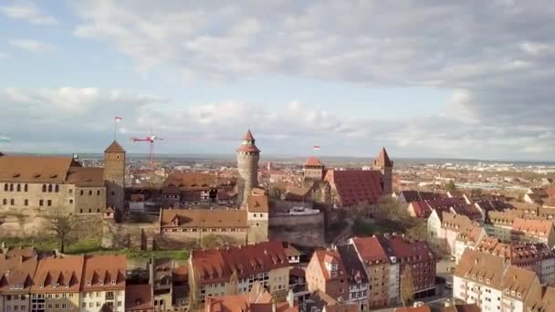 Restauration Imperial Castle Nuremberg Medieval Fortified Building — Vídeo de Stock