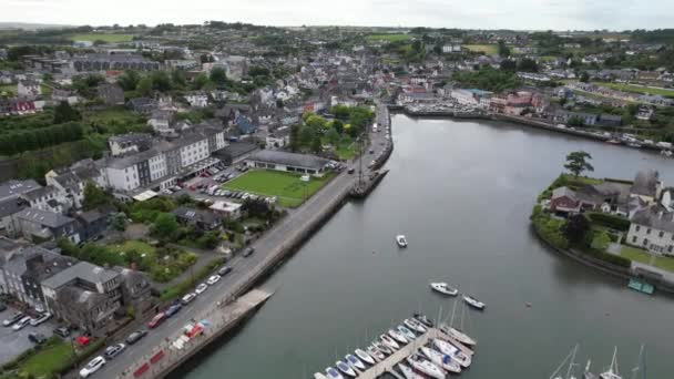 Kinsale Marina County Cork Ireland Drone Aerial View — Stock videók