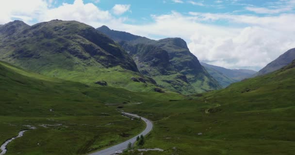 Glen Coe Three Sisters A82 Road Aerial Drone — Video