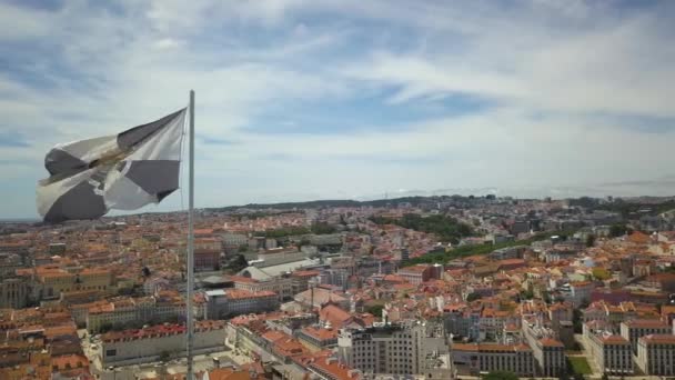 Luftaufnahme Portugal Lissabon Die Alfama Ist Der Älteste Stadtteil Von — Stockvideo