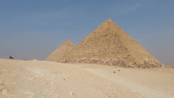 Menkaure Piramidi Giza Giza Platosu Kahire Nin Ana Piramidinin Küçüğüdür — Stok video